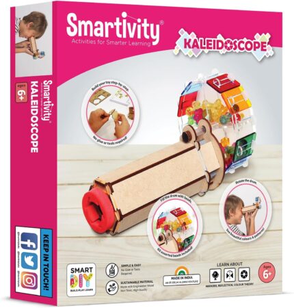 Smartivity Kaleidoscope Toy for Kids 6-14 Years Old I Cool Birthday Gifts Ideas for Boys & Girls | DIY STEM Science Toys for 6,7,8,9,10,11,12,13,14 Years I Wooden Engineering Game