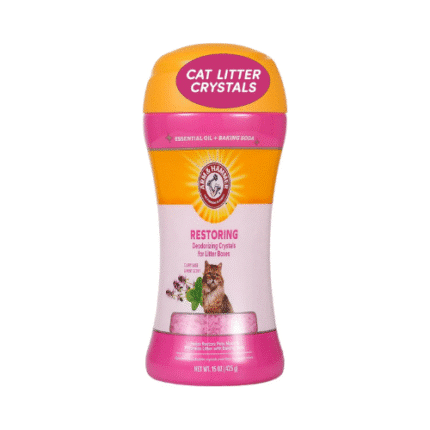 Arm & Hammer Restoring Cat Litter Box Deodorizing Crystals, Clary Sage & Mint Scent - Cat Smell Eliminator for Home, Odor Control, Cat Litter Crystals, Cat Essentials, 15 Ounce
